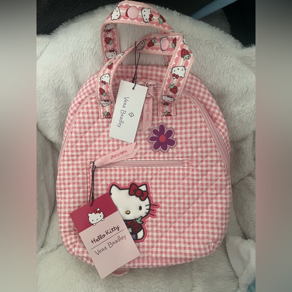 Vera Bradley Handbags - Vera Bradley Hello Kitty Gingham Limited Edition Kids Totepack NWT